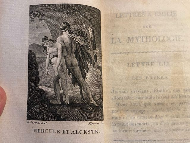 2 antiguos Tomos Ilustrados Mitología 1817