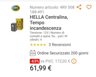 Centralina di incandescenza