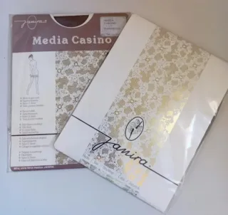 2 x Medias Liguero Janira Marrón/Negro T.L