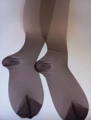 2 x Medias Liguero Janira Marrón/Negro T.L