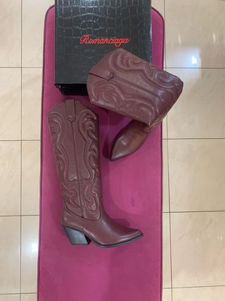 Stivali texani bordeaux