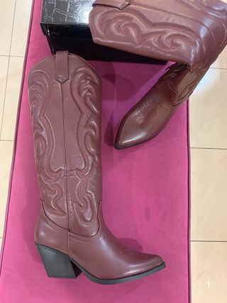Stivali texani bordeaux