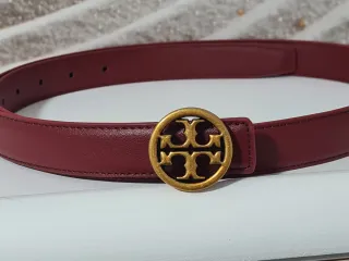 Cinturón Tory Burch Dorado y Granate