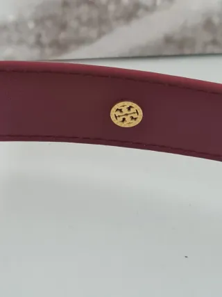 Cinturón Tory Burch Dorado y Granate