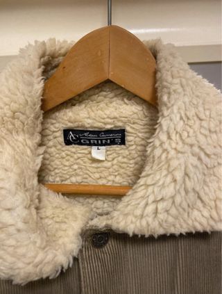 Chaquetón de pana beige con forro