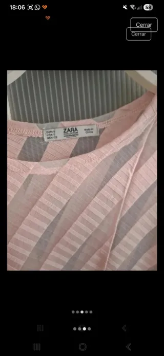 Camisa rosa de manga larga