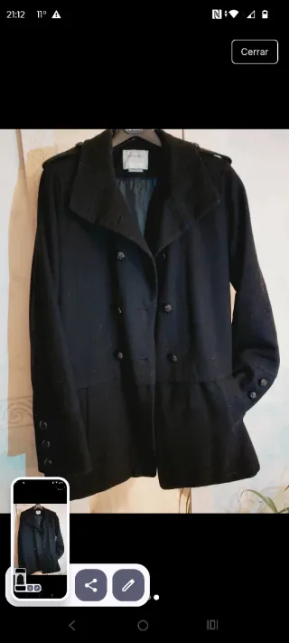 Abrigo Springfield mujer negro