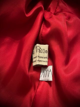 Blazer donna rosso - vera pelle