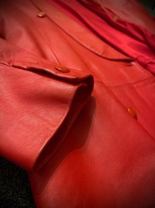 Blazer donna rosso - vera pelle