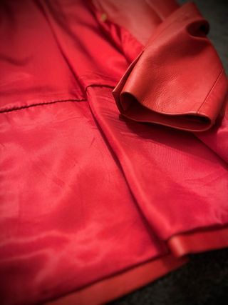 Blazer donna rosso - vera pelle