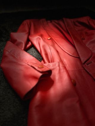 Blazer donna rosso - vera pelle