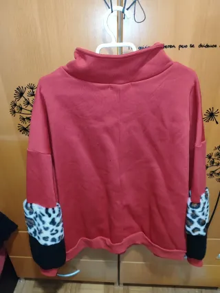 Sudadera Shein XL manga pelo animal print