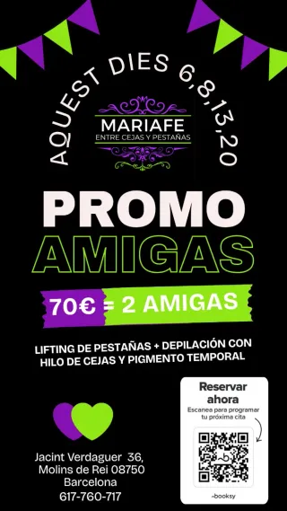 Promo Amigas Pestañas y Cejas