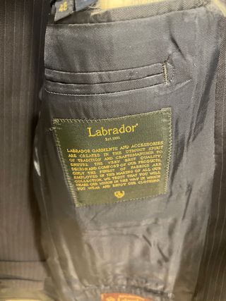 Traje de raya diplomática azul