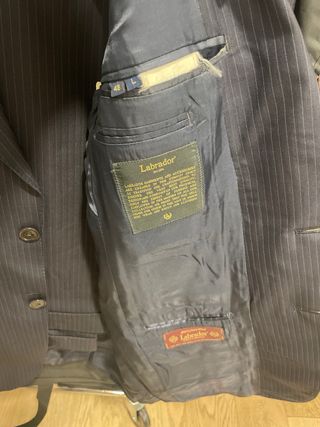 Traje de raya diplomática azul