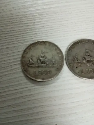 2 Monete Argento L.500 Repubblica Italiana