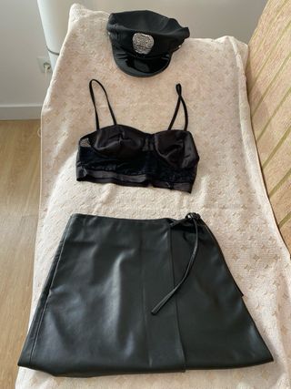 Disfraz sexy de gata y policía