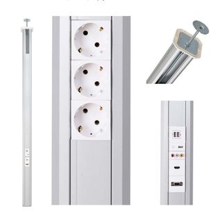 Columna aluminio para cableado oficinas