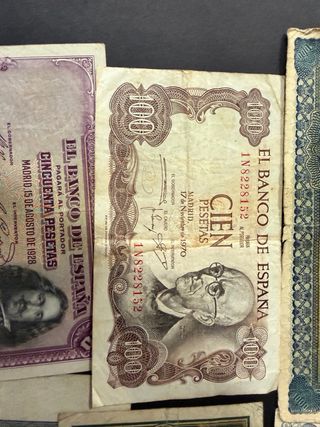 Colección monedas y billetes antiguos