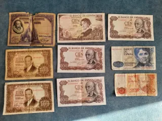 Lote Billetes 100-200 y 500 Ptas. Banco de España