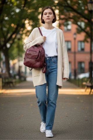 Bolso mochila burdeos