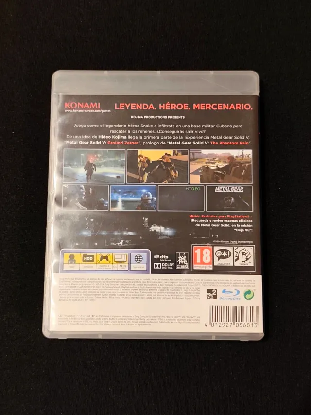 Metal Gear Solid V Ground Zeroes. PlayStation 3.