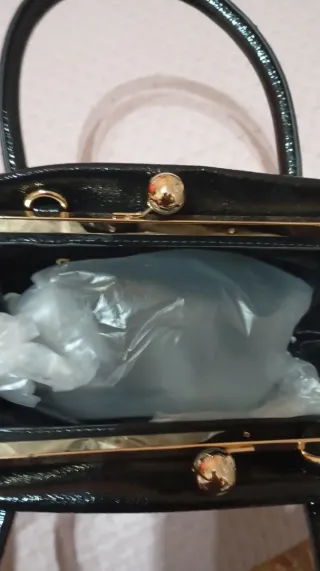 Borsa Artigli vernice nera nuova