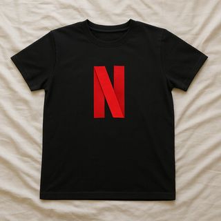 Camiseta Negra Logo Netflix
