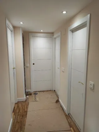 Montadores de puertas. Carpintero