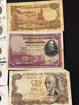 colección monedas y billetes España Pesetas