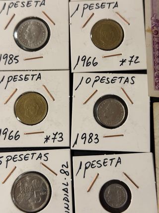 colección monedas y billetes España Pesetas