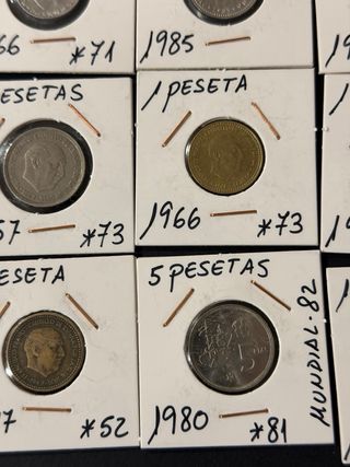 colección monedas y billetes España Pesetas