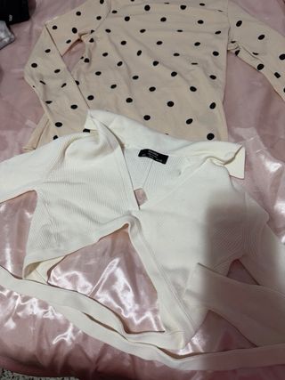 Conjunto Bershka Camiseta y Top Talla S