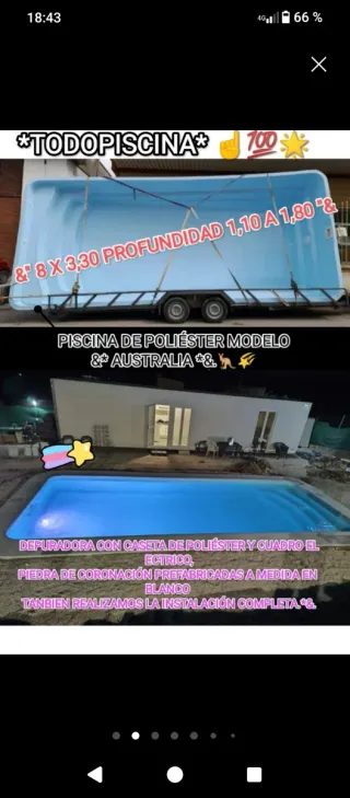 PISCINAS DE POLIÉSTER..