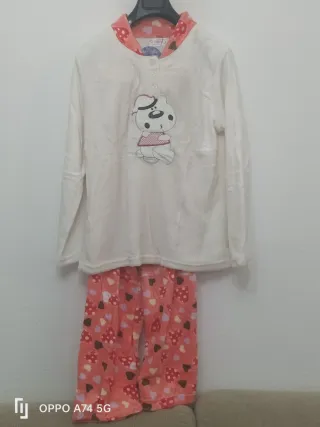 Pijama Coralina Niña Gato Corazón