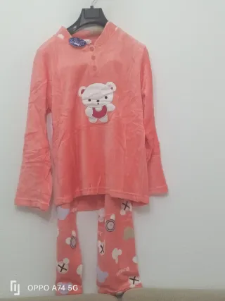 Pijama Coralina Niña Gato Corazón