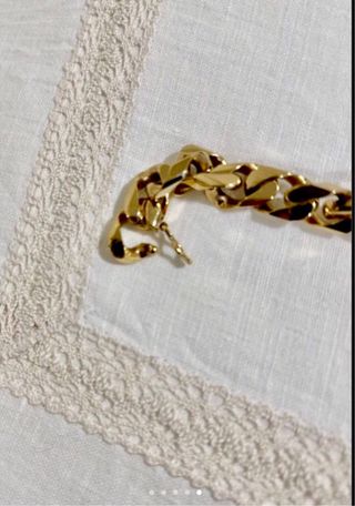 GARGANTILLA CHAPADA EN ORO 24 KLT Cristales Rojos