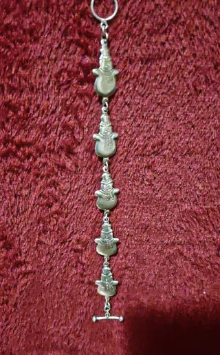 Pulsera de Plata Muñecos Nieve