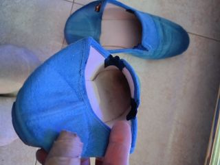 Pantuflas azules mujer