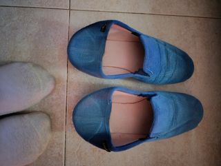 Pantuflas azules mujer