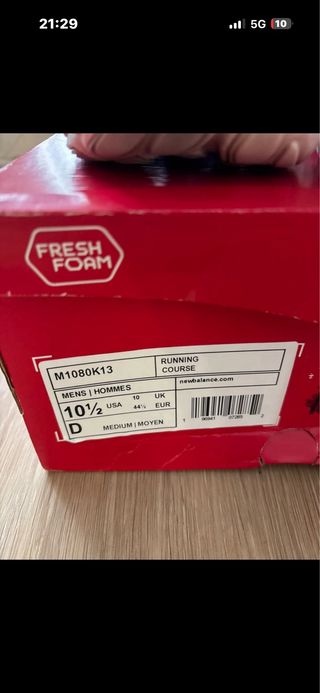 New Balance 1080 V13 Gris y Blanco