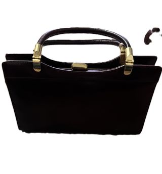 Bolso de mano vintage marrón