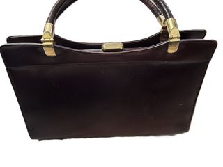 Bolso de mano vintage marrón