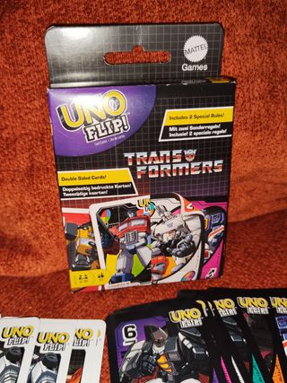UNO Flip! Transformers Mattel Juego Cartas