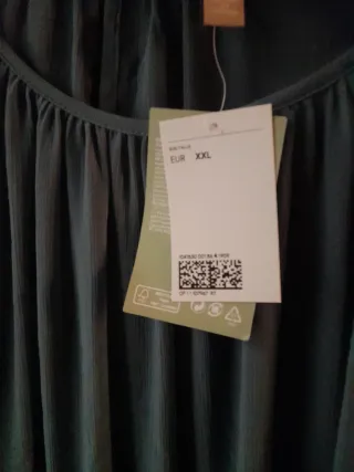 Vestido gasa azul H&M talla XXL