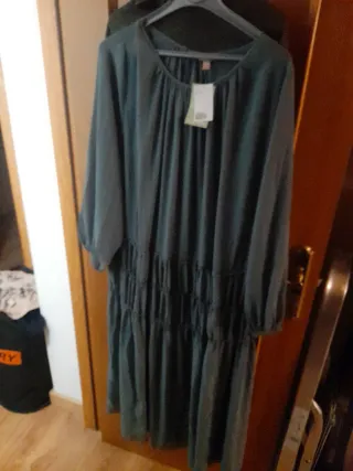 Vestido gasa azul H&M talla XXL