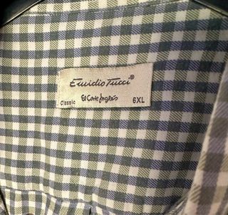 Camisa cuadros de Emidio Tucci. Talla grande