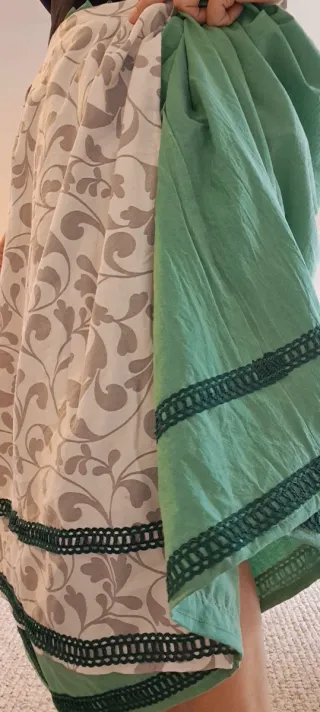 Falda 84, delantal y pañuelo baserritarra, casera,