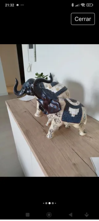 Familia de elefantes decorativos