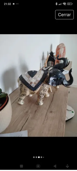 Familia de elefantes decorativos